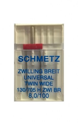 SCHMETZ AGO UNIVERSALE GEMELLO NO. 8,0 - SCHMETZ UNIVERASL ZWILLINGSNADEL NR. 8,0